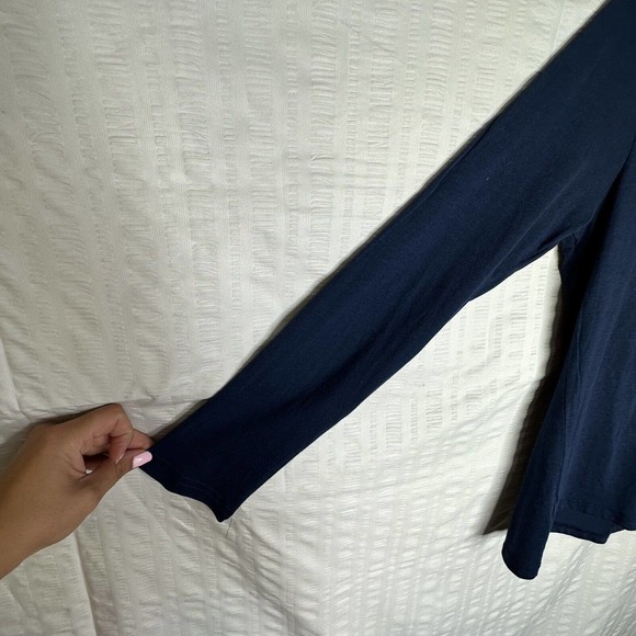 Life Is Good Sleep Shirt Womens Medium Blue NEW Logo Long Sleeve V Neck - Picture 4 of 11